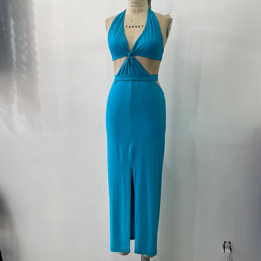 Cut Out Halter Dress